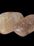 Golden Hair Rutile Quartz 2 tumbled crystals 12-15g in sunlight - Rocks and Things Store