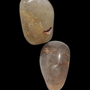 Golden Hair Rutile Quartz 2 tumbled crystals 12-15g in sunshine - Rocks and Things Store