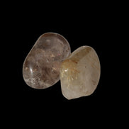 Golden Hair Rutile Quartz 2 tumbled crystals 12-15g in sunlight - Rocks and Things Store