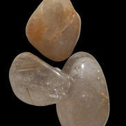 Golden Hair Rutile Quartz 3 tumbled crystals 23-25g in sunshine - Rocks and Things Store