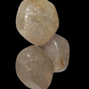 Golden Hair Rutile Quartz 3 tumbled crystals 23-25g in sunshine - Rocks and Things Store