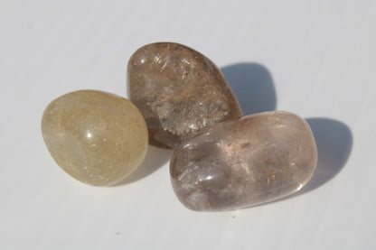 Golden Hair Rutile Quartz 3 tumbled crystals 23-25g Rocks and Things