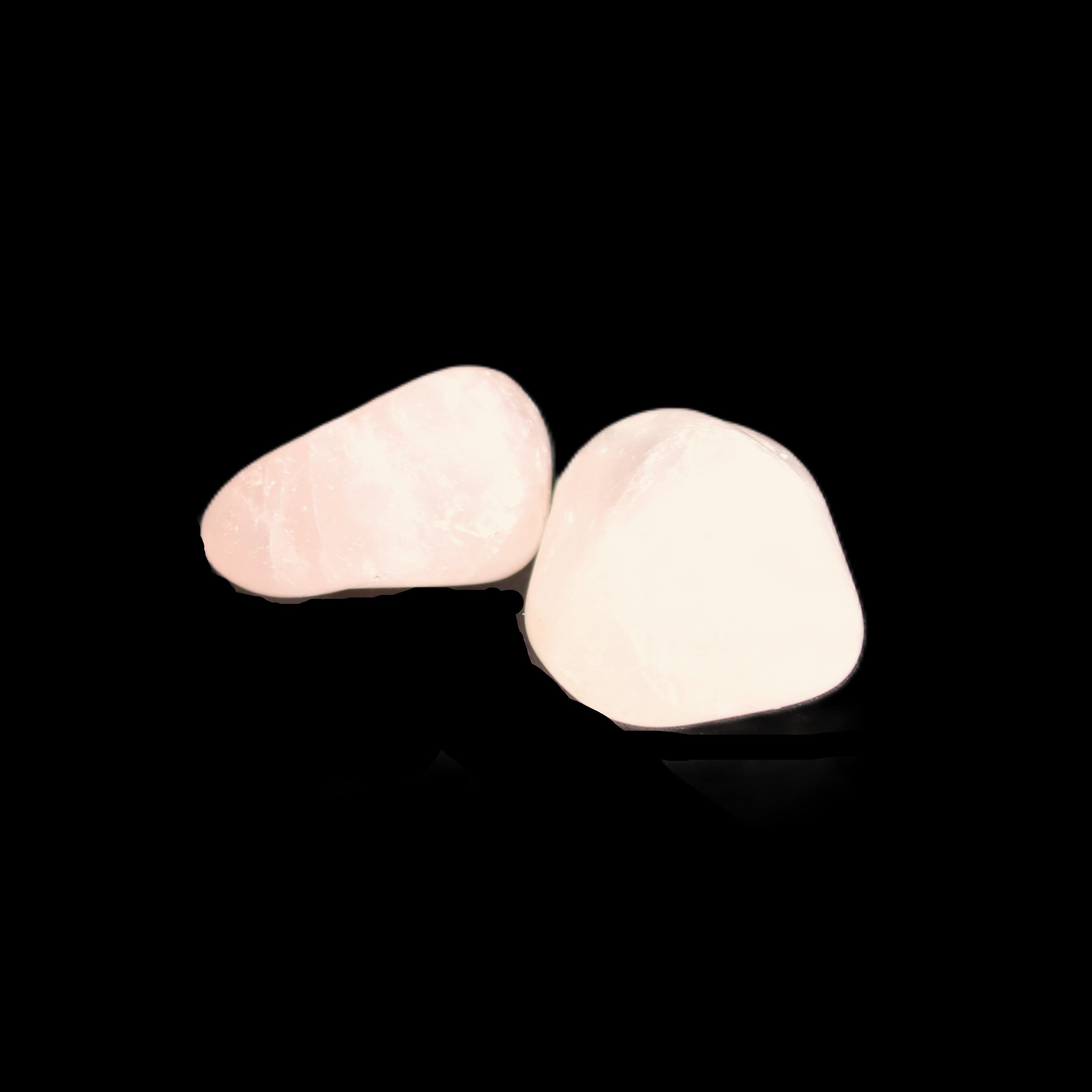 Rose Quartz 1/2 tumbled crystals 12-14g in sunlight - Rocks and Things Store