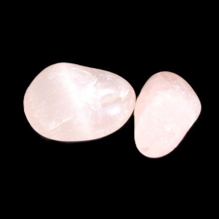 Rose Quartz 1/2 tumbled crystals 12-14g in sunlight - Rocks and Things Store