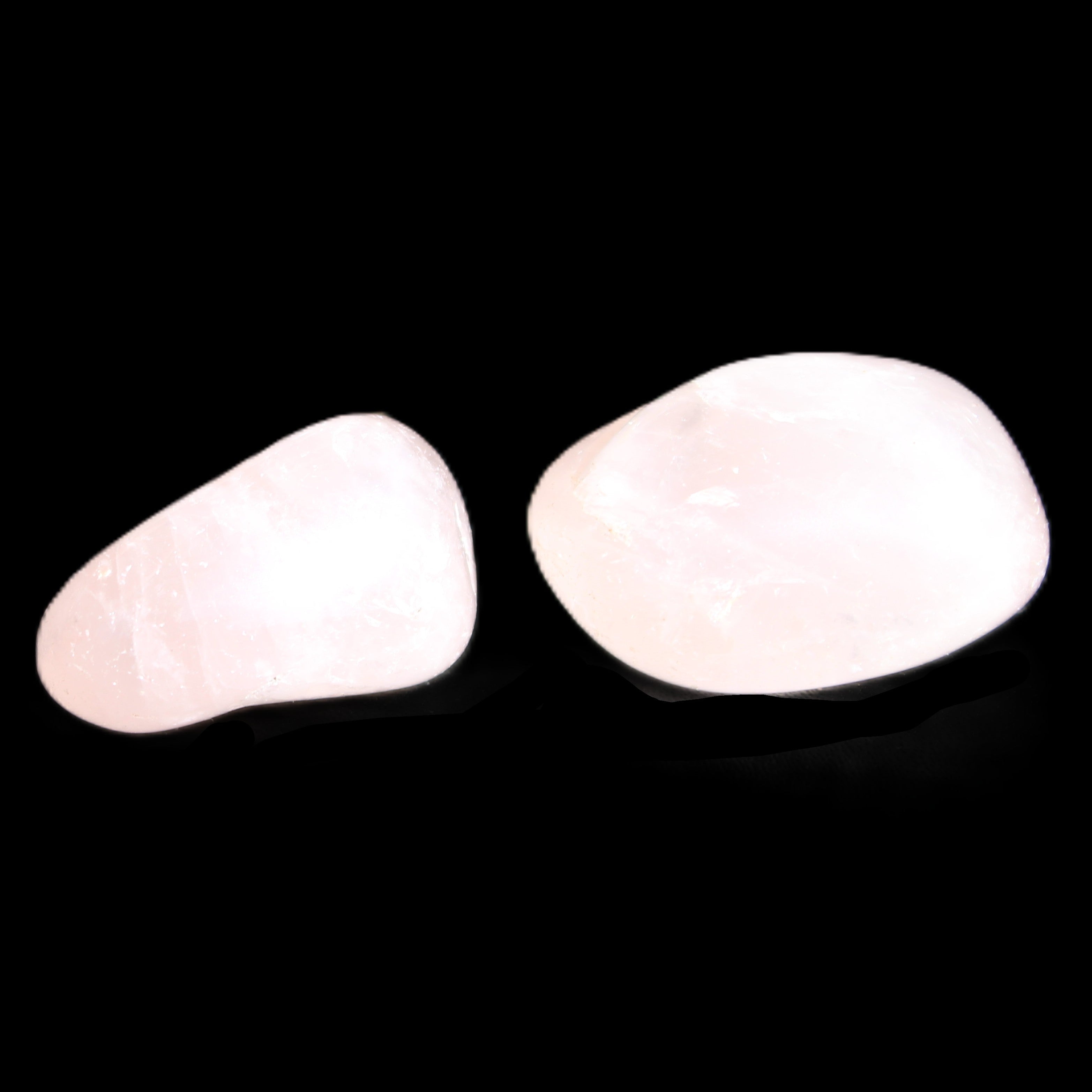 Rose Quartz 1/2 tumbled crystals 12-14g in sunlight - Rocks and Things Store