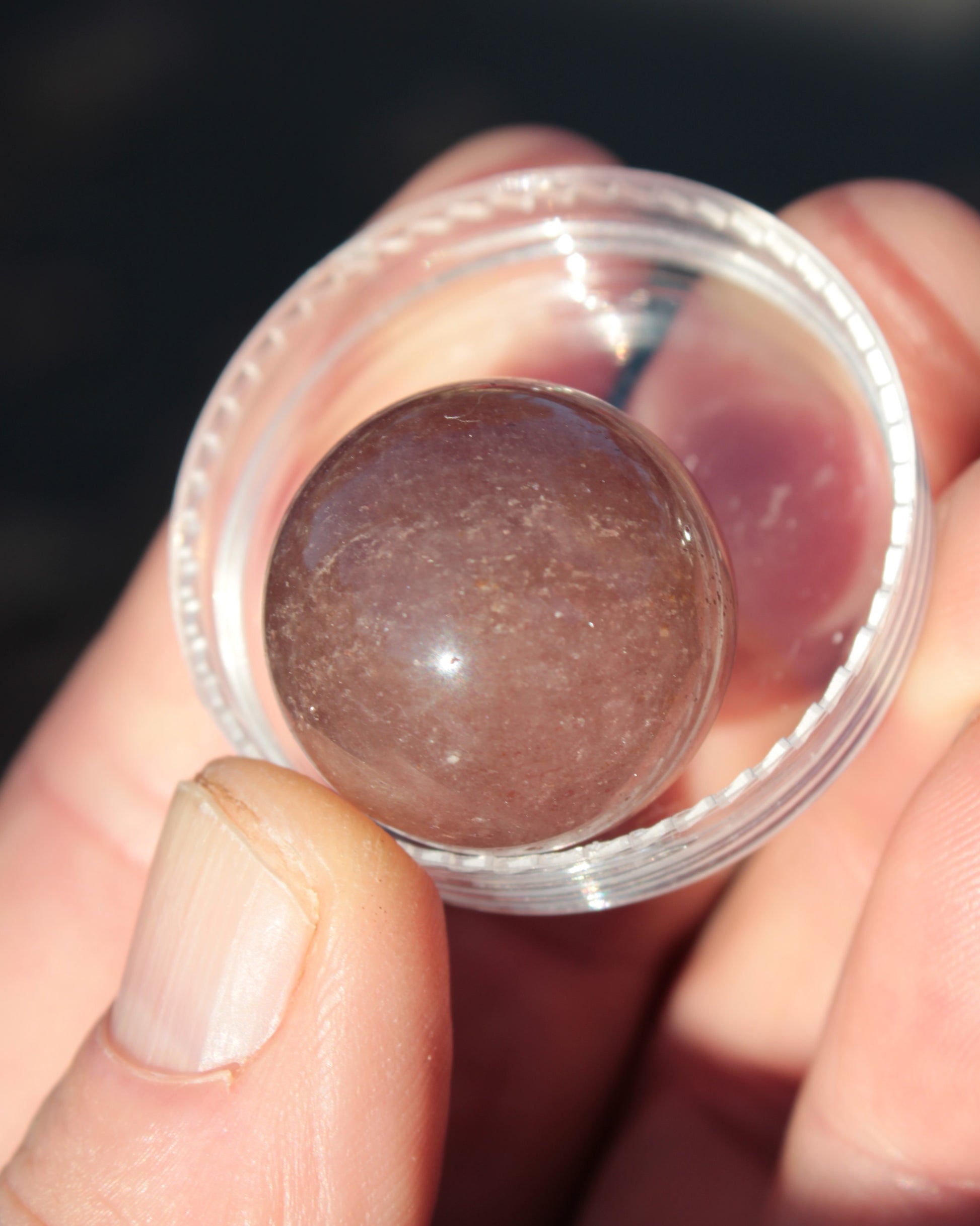 Strawberry Quartz sphere 17-22g Rocks and Things