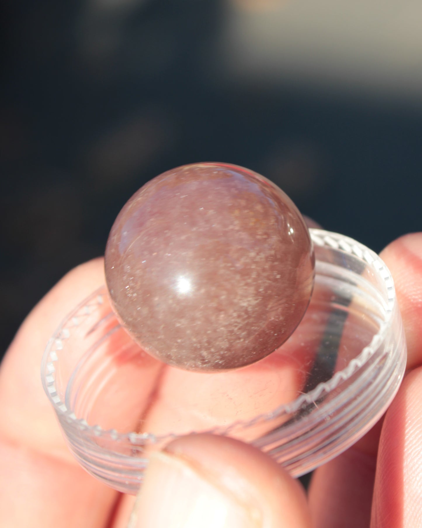 Strawberry Quartz sphere 17-22g Rocks and Things