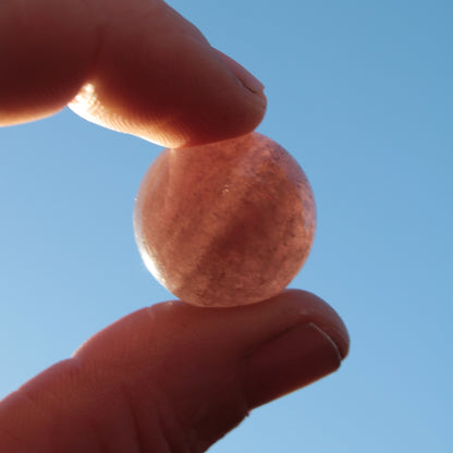 Strawberry Quartz sphere 17-22g Rocks and Things