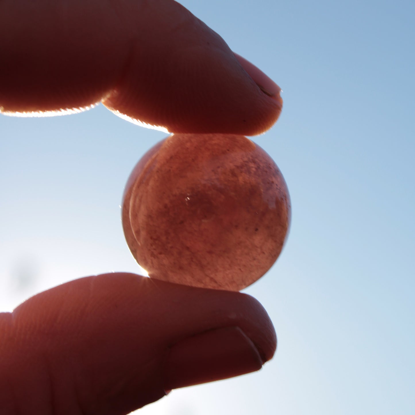 Strawberry Quartz sphere 17-22g Rocks and Things