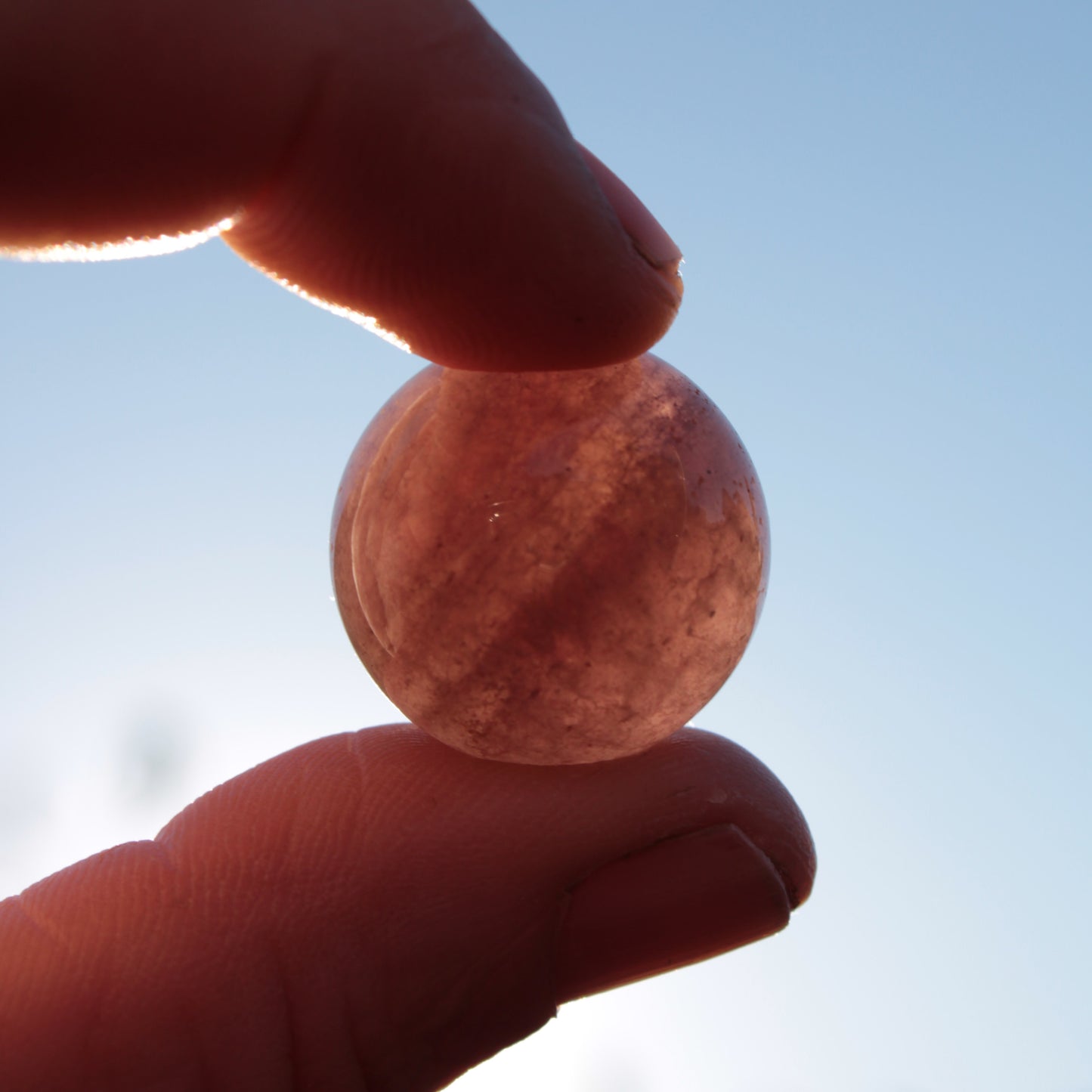 Strawberry Quartz sphere 17-22g Rocks and Things