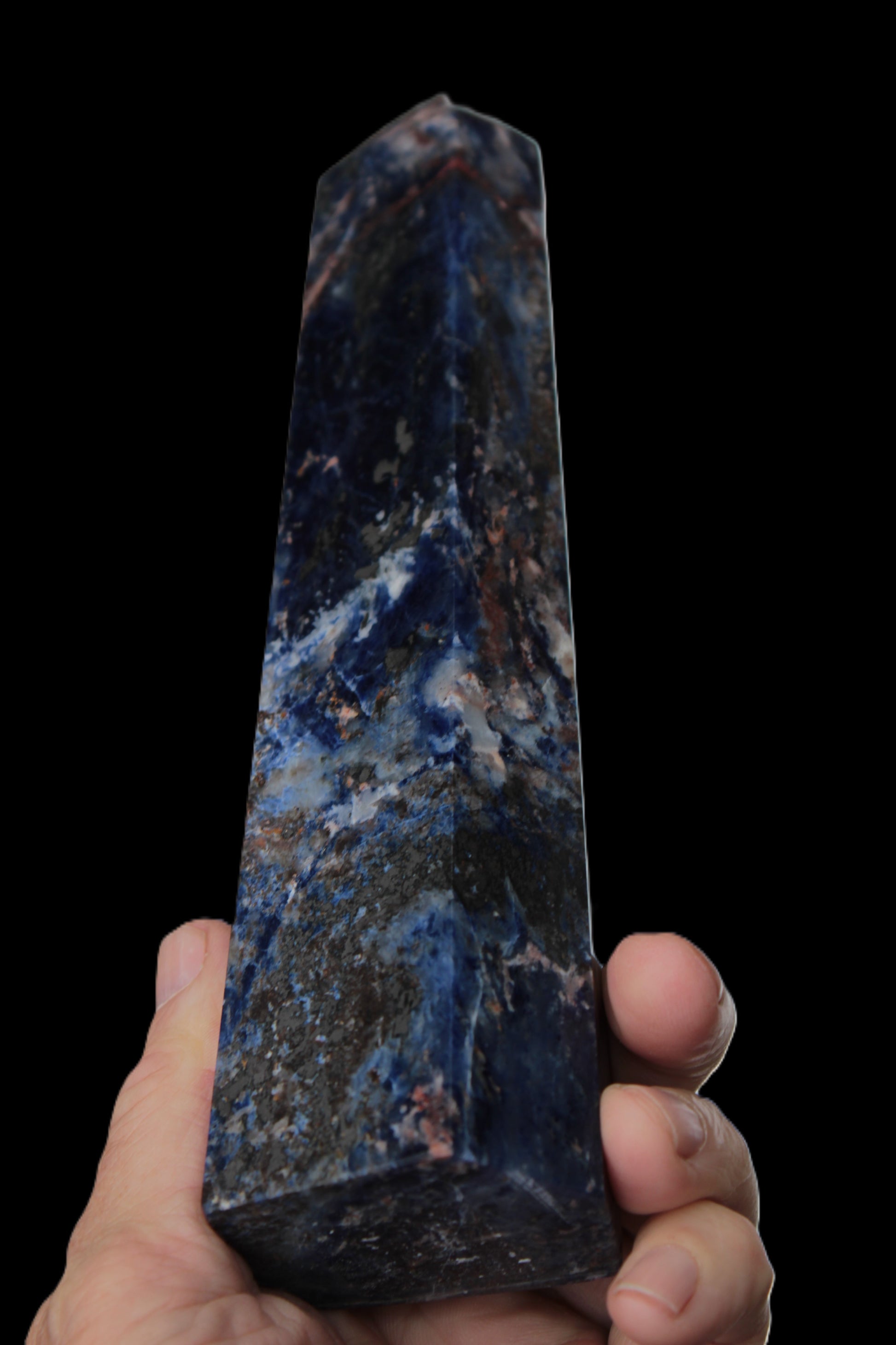 Sodalite obelisk 723g Rocks and Things