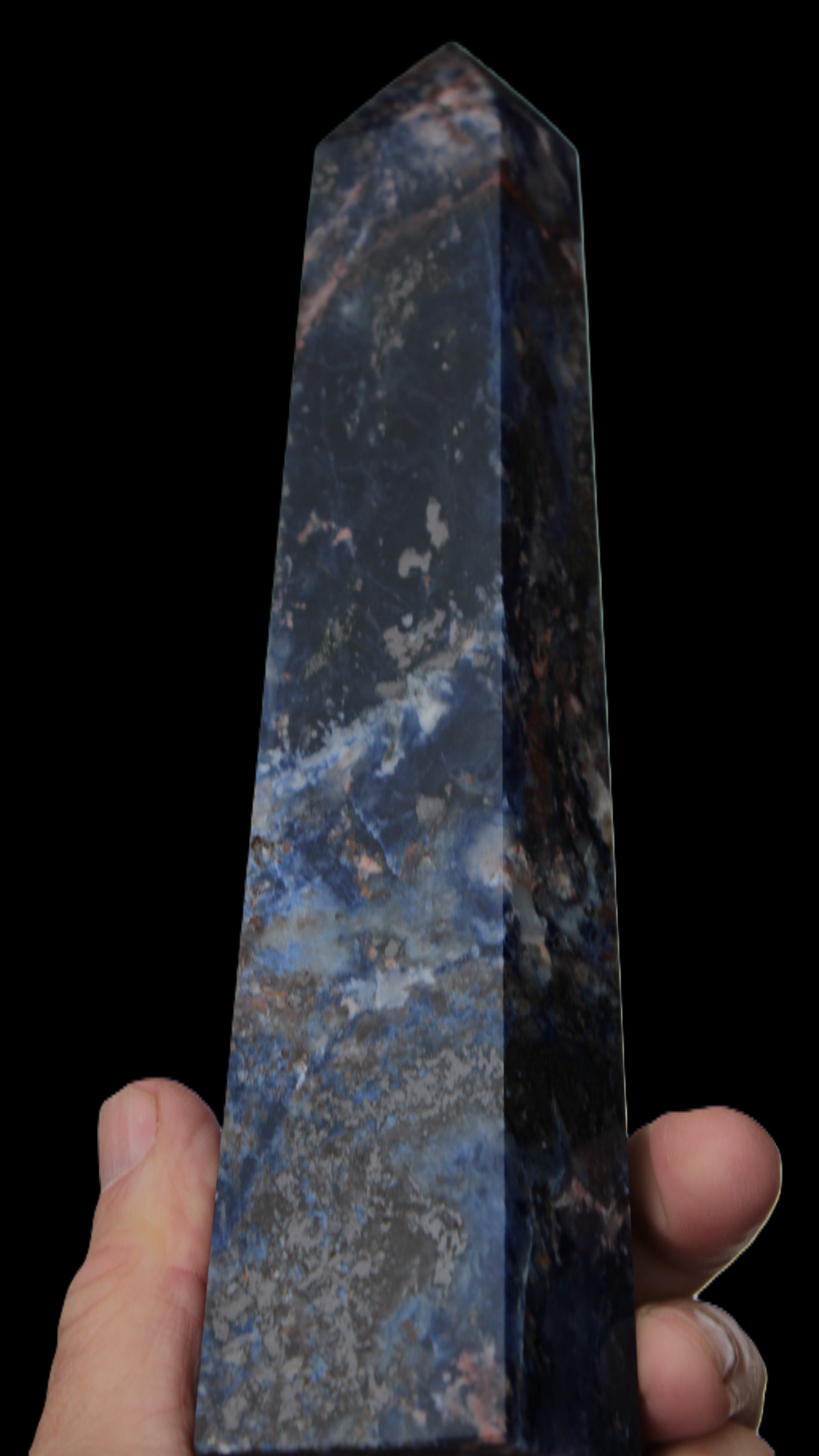 Sodalite obelisk 723g Rocks and Things