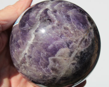 Chevron Fantasy Amethyst sphere 1389g Rocks and Things