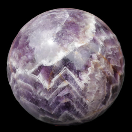 Chevron Fantasy Amethyst sphere 1389g in sunlight - Rocks and Things Store