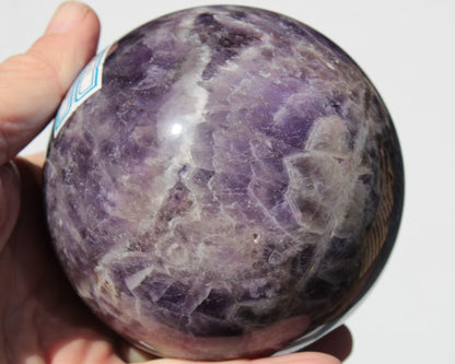 Chevron Fantasy Amethyst sphere 1389g Rocks and Things