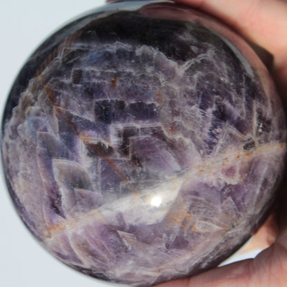 Chevron Fantasy Amethyst sphere 1389g Rocks and Things