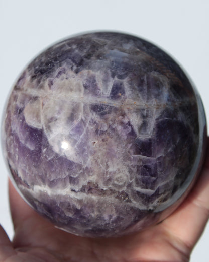 Chevron Fantasy Amethyst sphere 1389g Rocks and Things