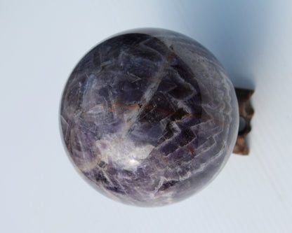 Chevron Fantasy Amethyst sphere 1389g Rocks and Things