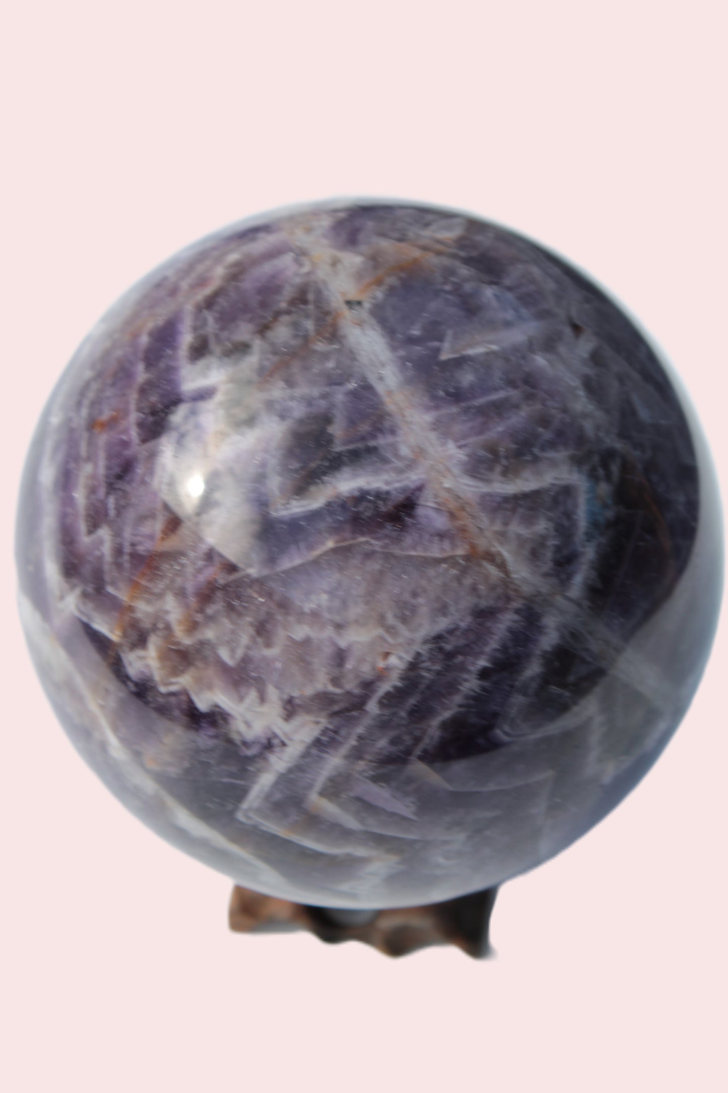 Chevron Fantasy Amethyst sphere 1389g Rocks and Things