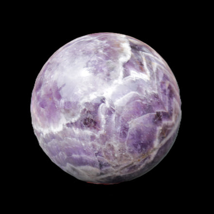 Chevron Fantasy Amethyst sphere 1389g in sunlight - Rocks and Things Store