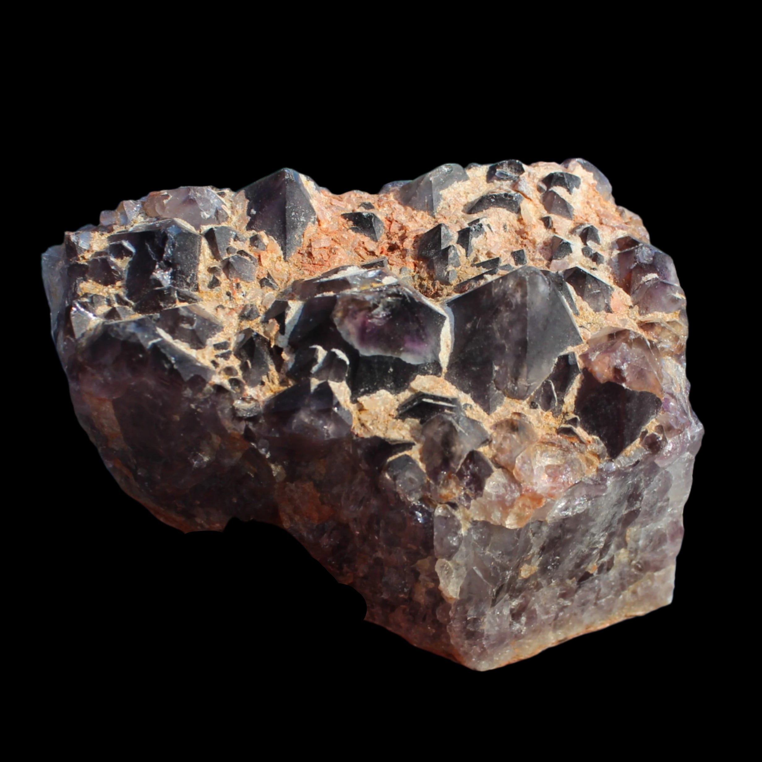 Dark Amethyst Cluster 390g in sunshine -  Rocks and Things Store