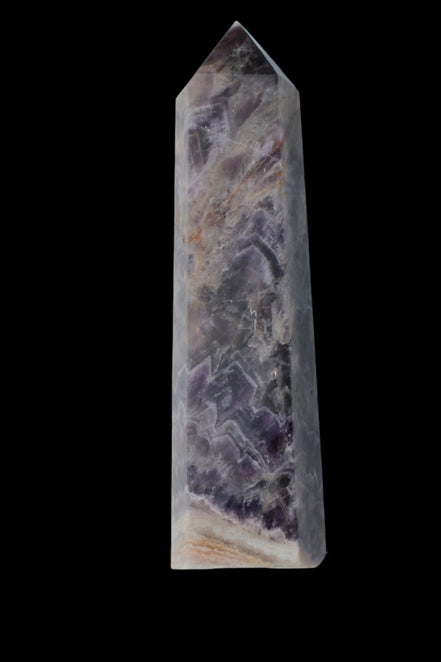 Fantasy Chevron Dream Amethyst Obelisk 1614g in sunshine, Rocks and Things Store