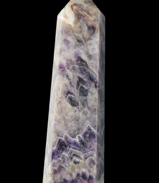 Fantasy Chevron Dream Amethyst Obelisk 1614g in sunshine, Rocks and Things Store