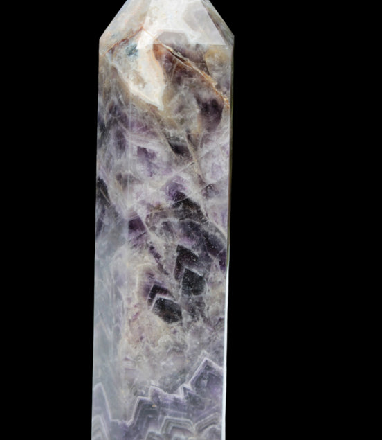 Fantasy Chevron Dream Amethyst Obelisk 1614g in sunshine, Rocks and Things Store
