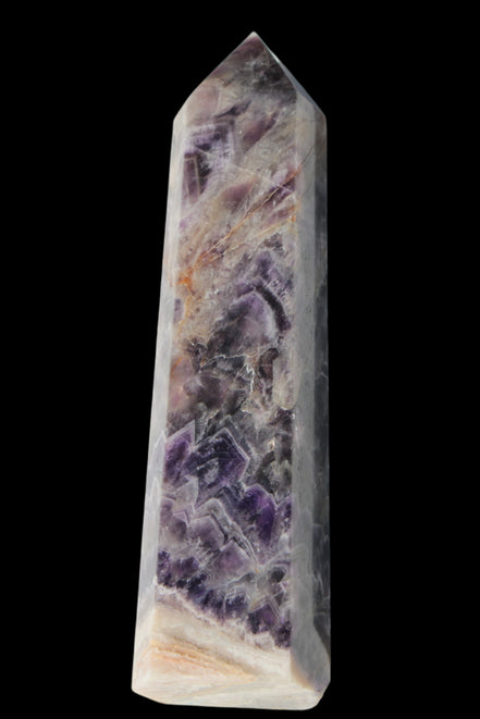 Fantasy Chevron Dream Amethyst Obelisk 1614g in sunshine, Rocks and Things Store