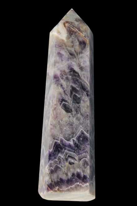 Fantasy Chevron Dream Amethyst Obelisk 1614g in sunshine, Rocks and Things Store