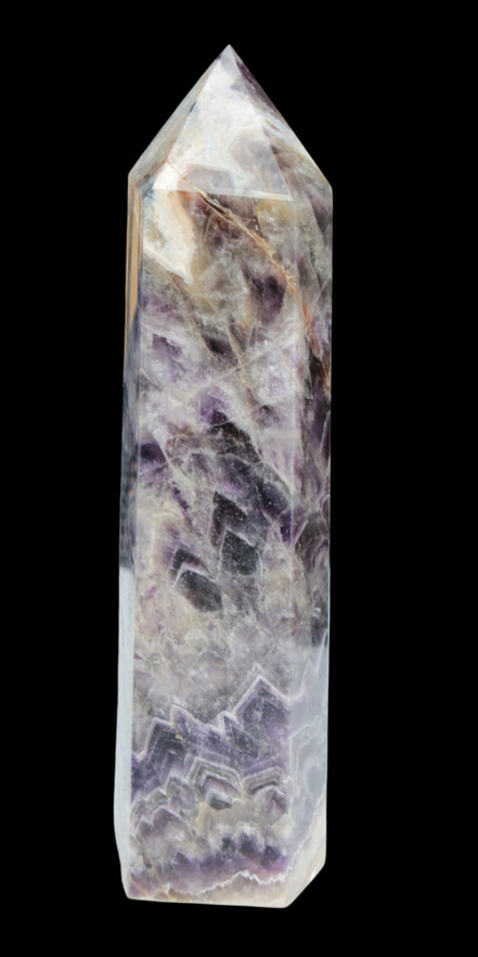 Fantasy Chevron Dream Amethyst Obelisk 1614g in sunshine, Rocks and Things Store