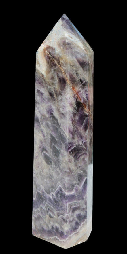 Fantasy Chevron Dream Amethyst Obelisk 1614g in sunshine, Rocks and Things Store