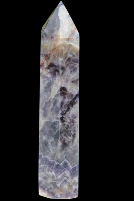 Fantasy Chevron Dream Amethyst Obelisk 1614g in sunshine, Rocks and Things Store