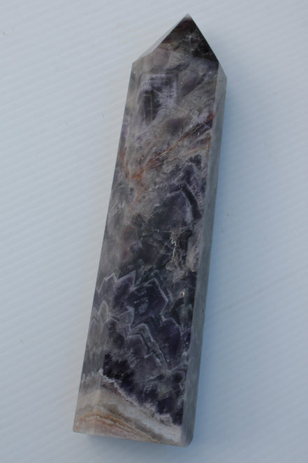 Fantasy Chevron Dream Amethyst Obelisk 1614g Rocks and Things