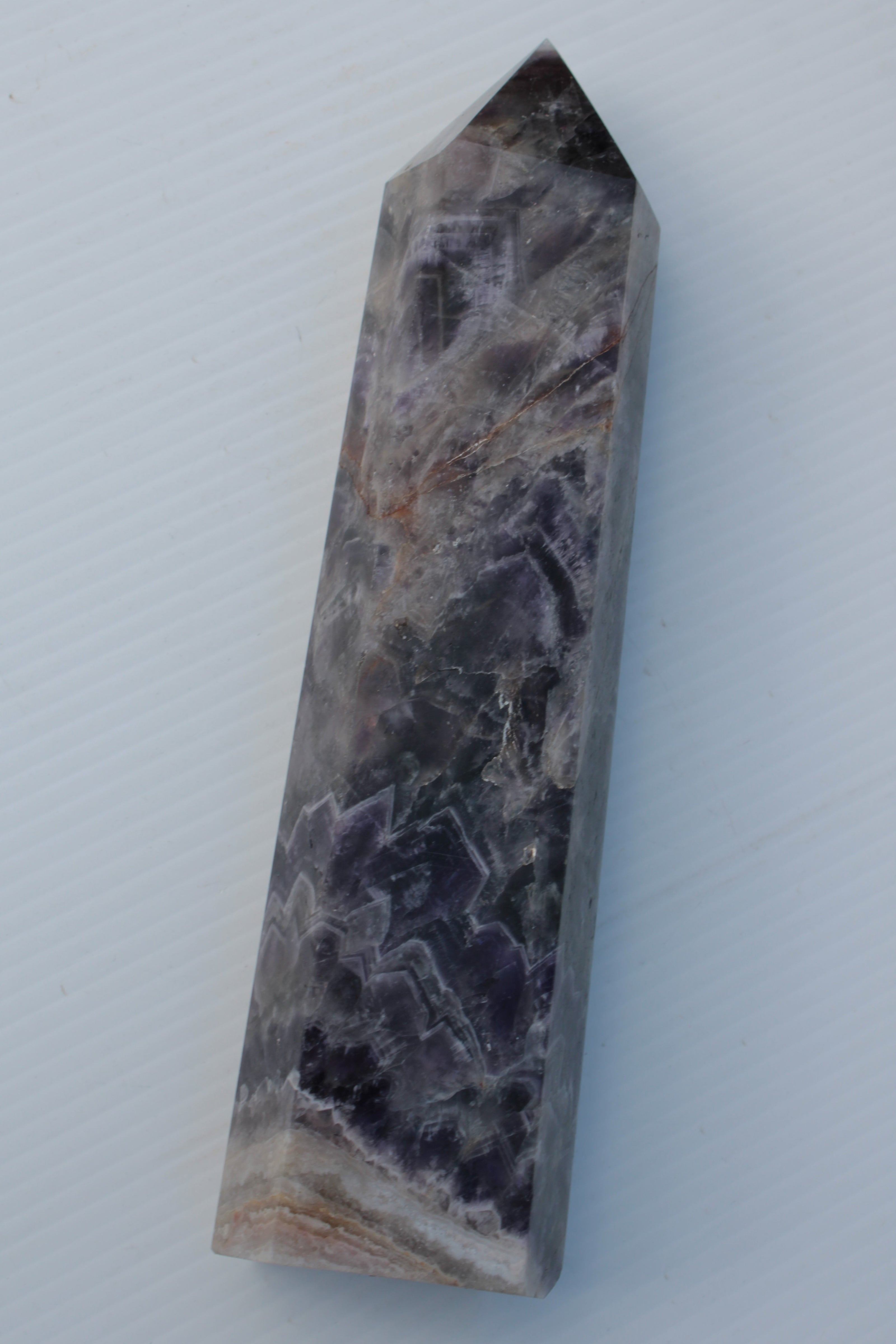 Fantasy Chevron Dream Amethyst Obelisk 1614g Rocks and Things