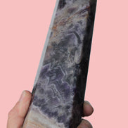 Fantasy Chevron Dream Amethyst Obelisk 1614g Rocks and Things