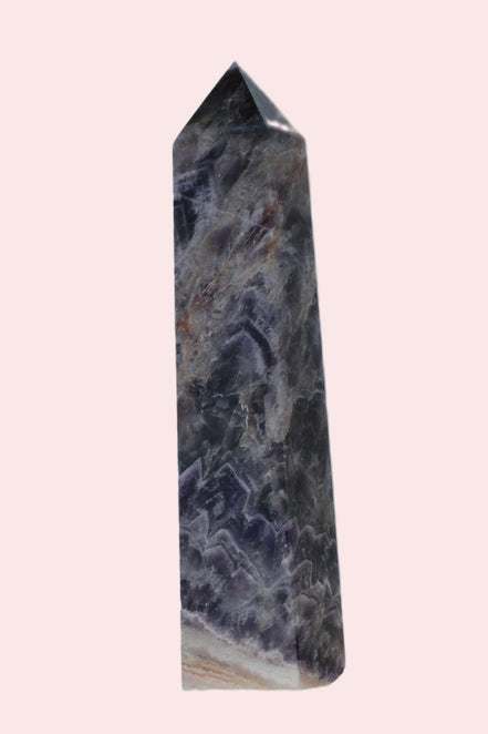 Fantasy Chevron Dream Amethyst Obelisk 1614g Rocks and Things