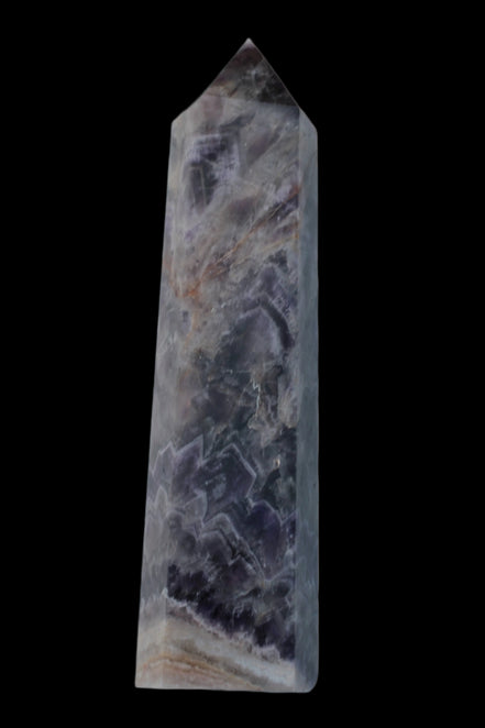 Fantasy Chevron Dream Amethyst Obelisk 1614g in sunshine, Rocks and Things Store
