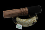 Tibetan cast Meditation Singing Bowl with mallet and silk mat 100mm 418g Rocks and Things