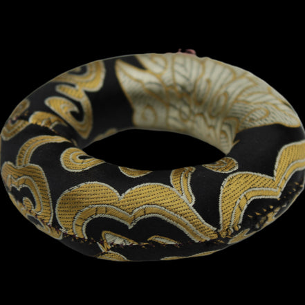 Tibetan cast Meditation Singing Bowl with mallet and silk mat 100mm 418g in sunlight - Rocks and Things Store