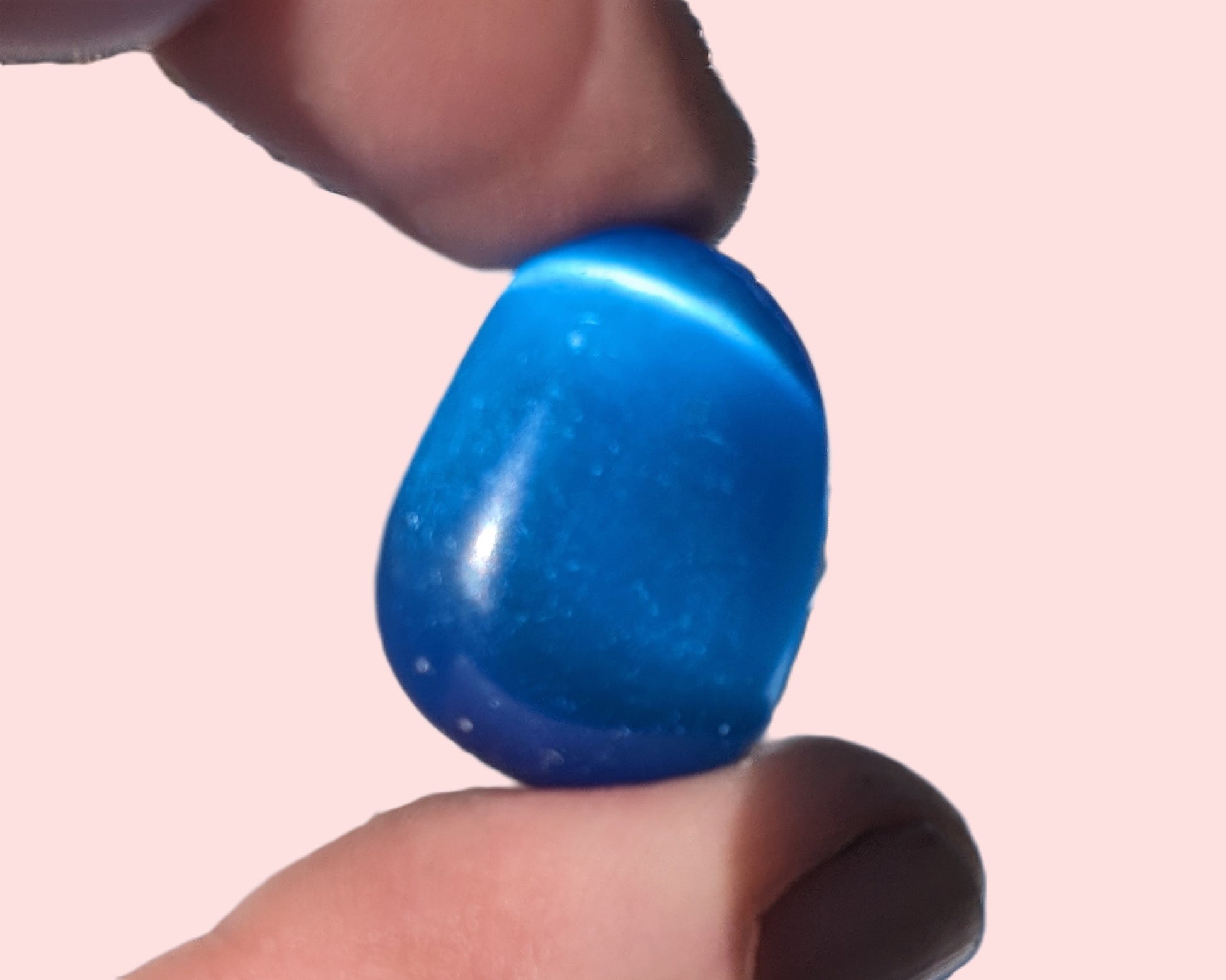 Blue Cats Eye artificial stone 12.2g Rocks and Things