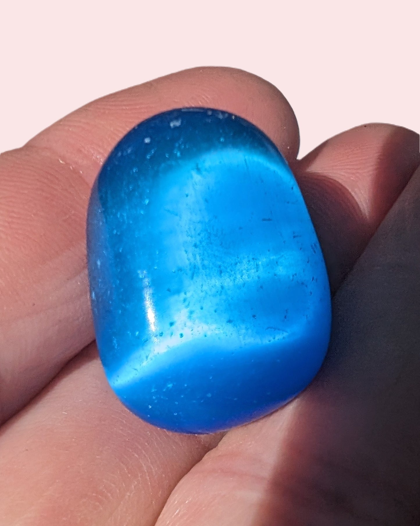 Blue Cats Eye artificial stone 12.2g Rocks and Things