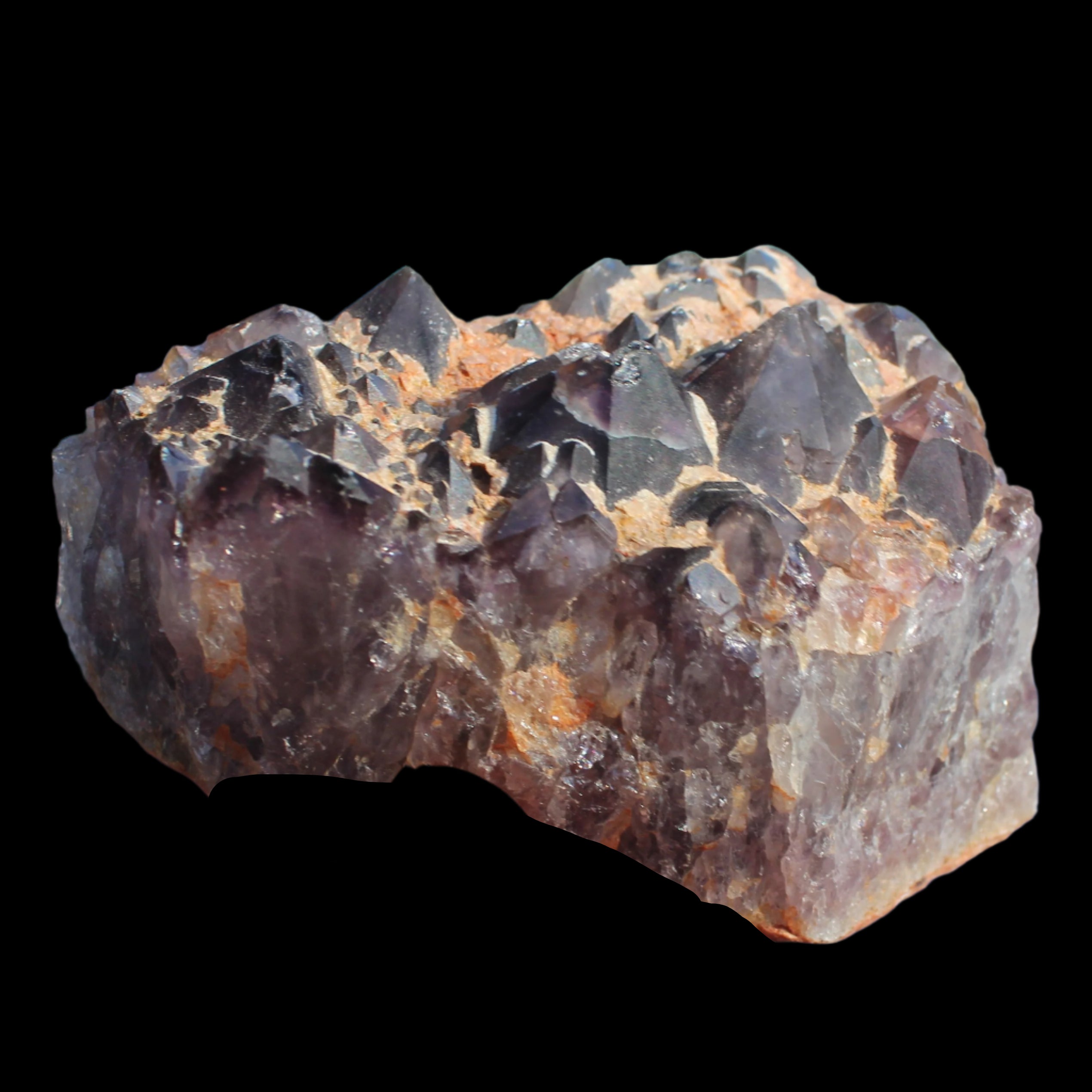 Dark Amethyst Cluster 390g in sunshine -  Rocks and Things Store