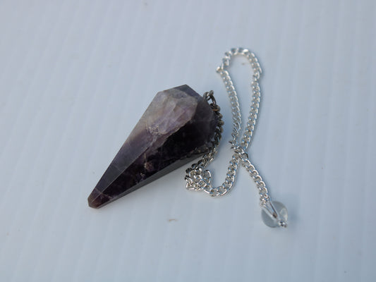 Amethyst faceted cone dowsing pendulum 42mm 15g Rocks and Things