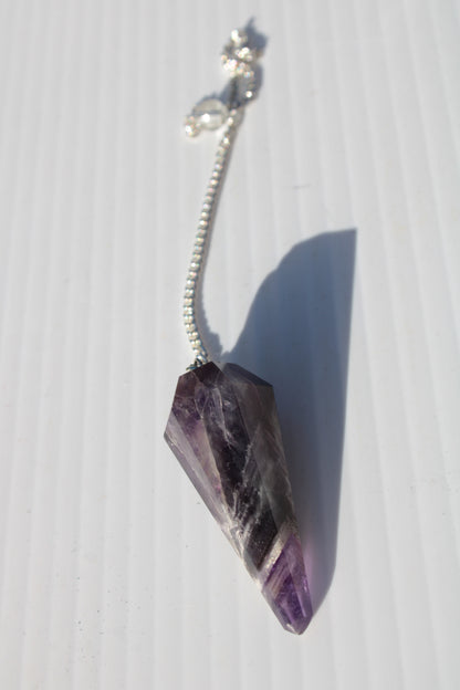 Amethyst faceted cone dowsing pendulum 45mm 16.8g Rocks and Things