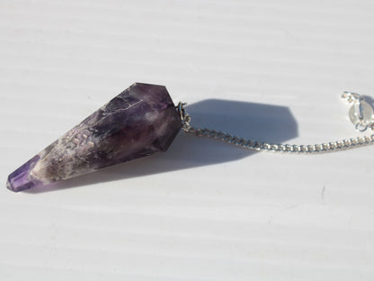 Amethyst faceted cone dowsing pendulum 45mm 16.8g Rocks and Things