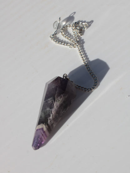 Amethyst faceted cone dowsing pendulum 45mm 16.8g Rocks and Things