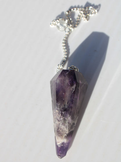 Amethyst faceted cone dowsing pendulum 45mm 16.8g Rocks and Things