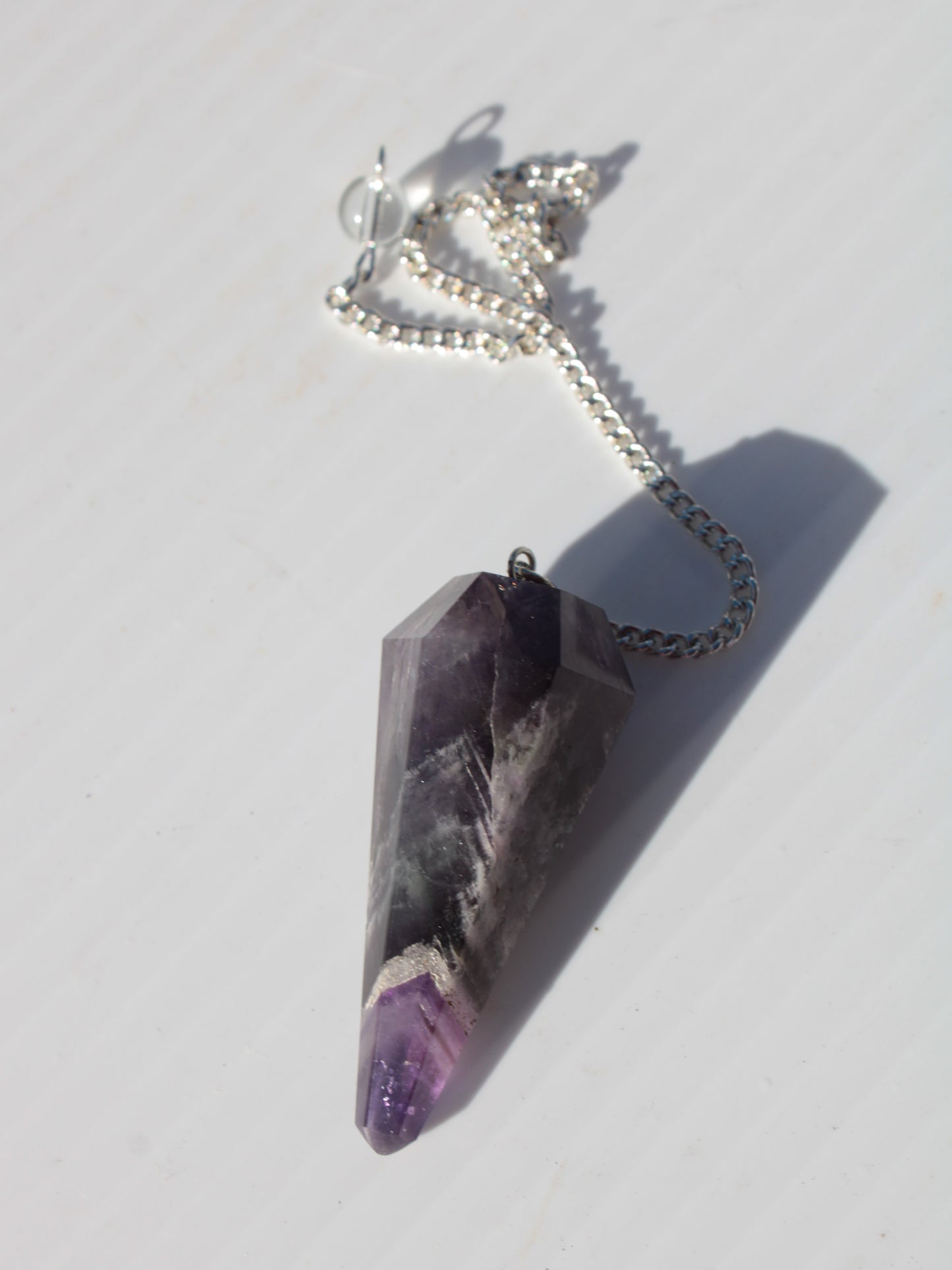 Amethyst faceted cone dowsing pendulum 45mm 16.8g Rocks and Things