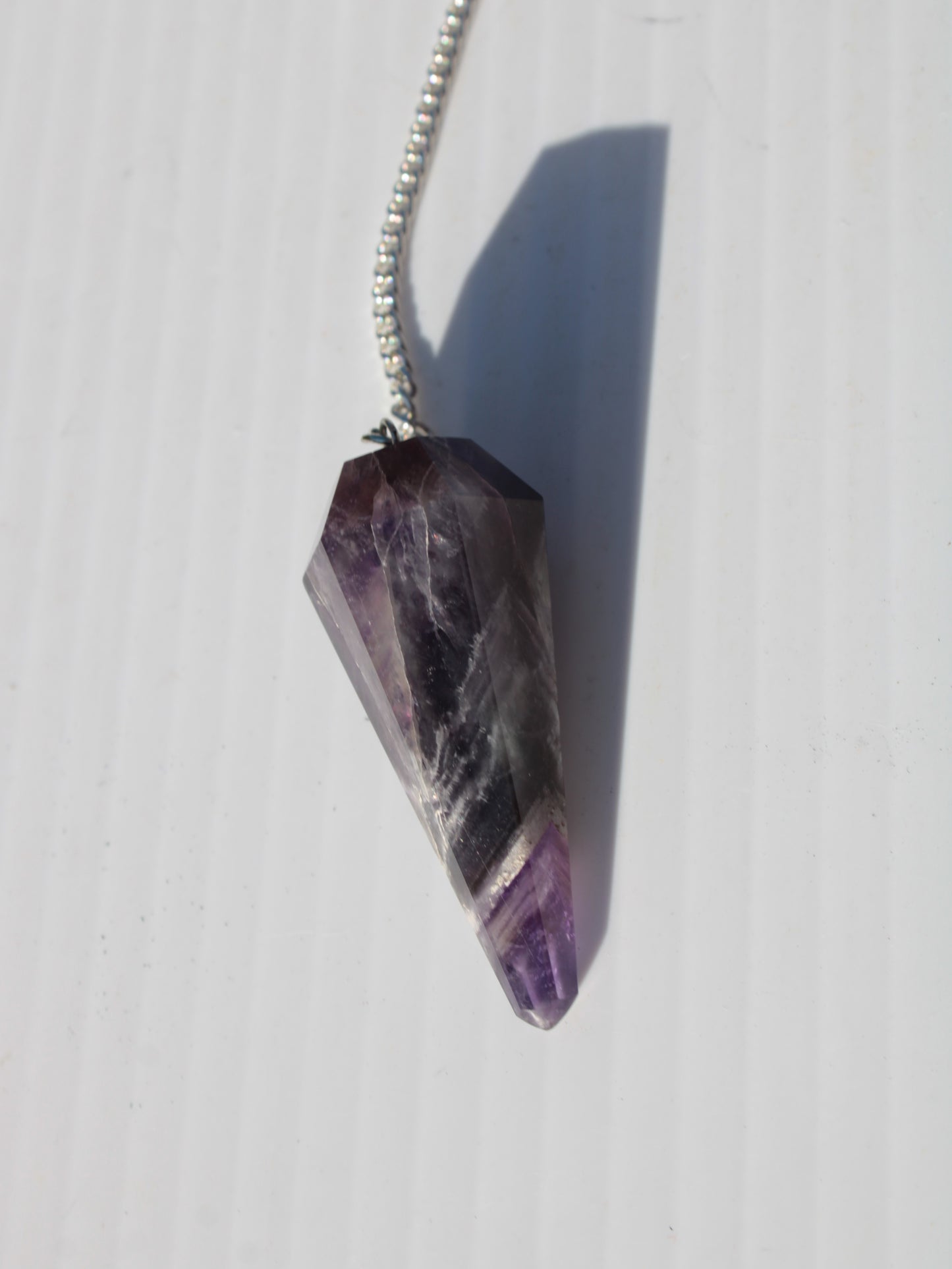 Amethyst faceted cone dowsing pendulum 45mm 16.8g Rocks and Things